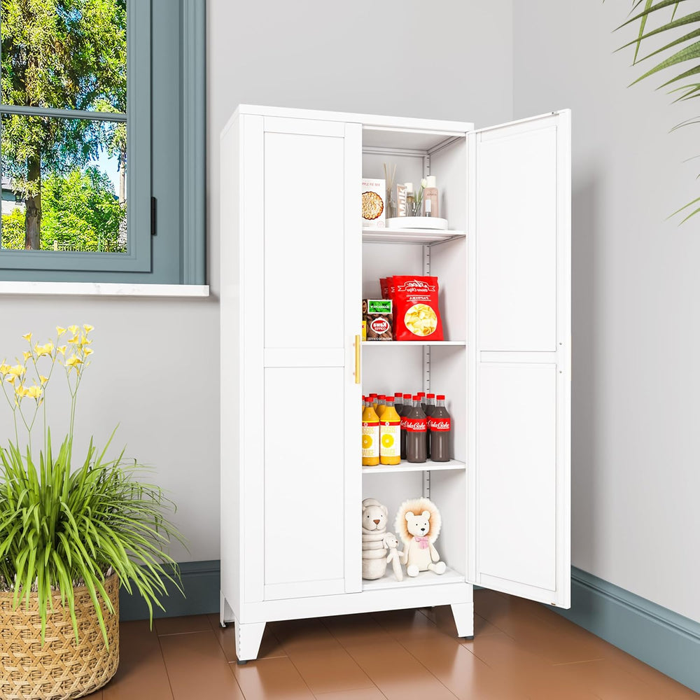 GAIOUS Metal Pantry Cabinet, Kitchen Pantry Storage Cabinets with 2 Door | an...