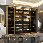 Aheaplus 21.3" Closet System with 4 Drawers, Wood Closet Organizer with Open Shelves, Modular Drawers System Tower, Walk-in Small Wardrobe Rack, Tall Storage Cabinet Unit, Black