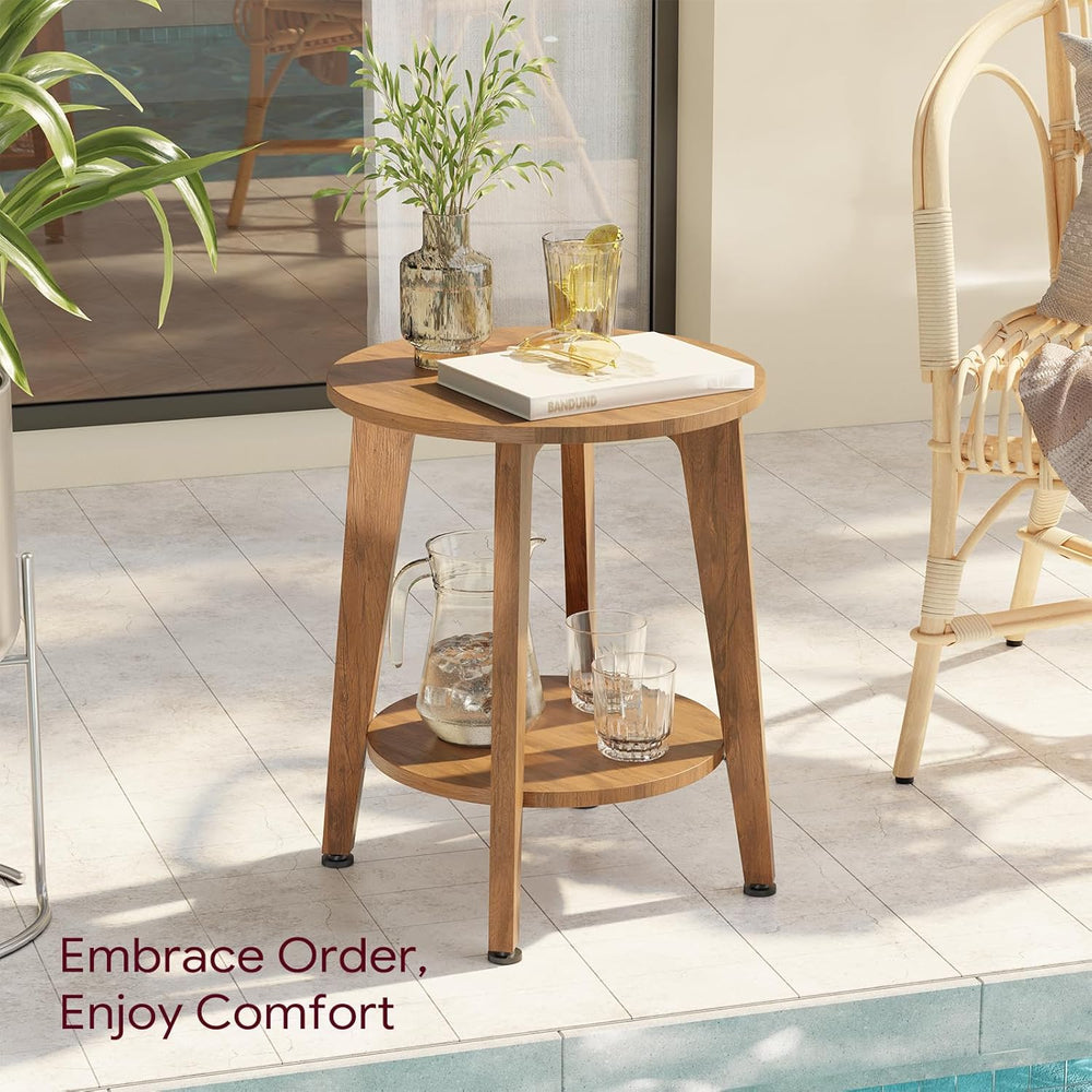 Simple Trending Round Side Table, Small End Table, Nightstand Bedside Table w...