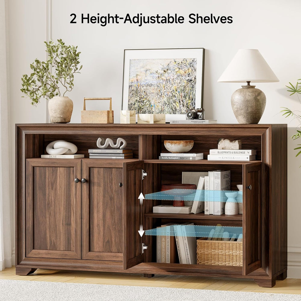 ONBRILL 60 Inches Sideboard Buffet Cabinet with Storage, 4 Doors Large Sidebo...