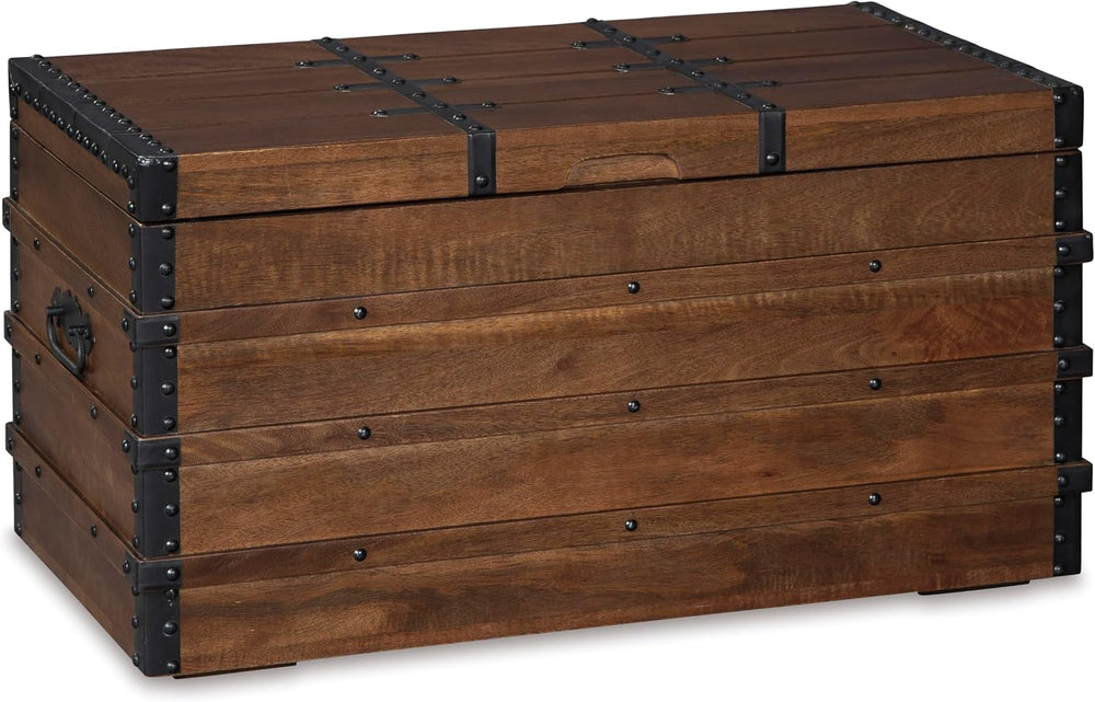Signature Design by Ashley Storage Trunk Coffee Table, Brown, Kettleby | Coff...
