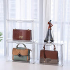 Purse Organizer for Closet, Clear Acrylic Display Case, Large Handbag Storage Organizer with Magnetic Door, 3 Pack Plastic Acrylic Boxes for Wallet, Cosmetic, Collectibles (X Large)