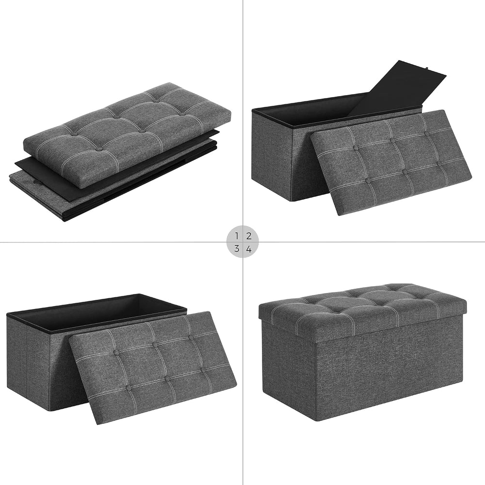 SONGMICS Mazie Collection - 30 Inches Ottoman Storage Bench, 21 Gal. Folding ...