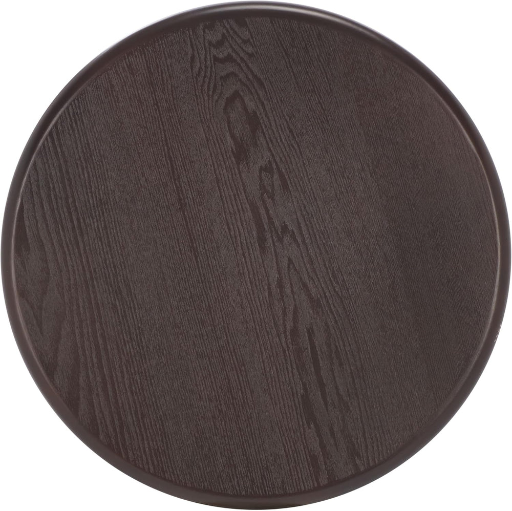 SAFAVIEH Home Collection Agami Dark Brown Round Top Pedestal End Table (Fully...