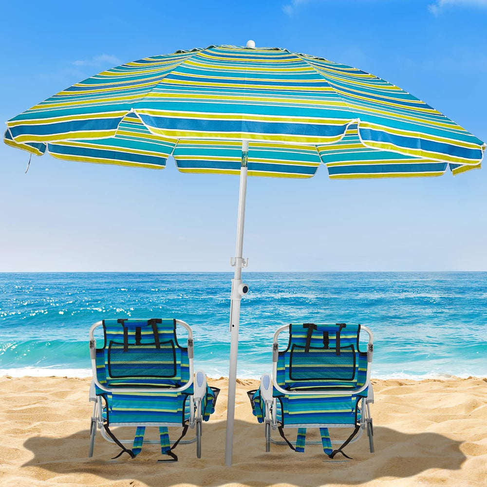 2 Pack Lightweight Portable Camping Beach Chair for Adults, Outdoor Lay Flat ...