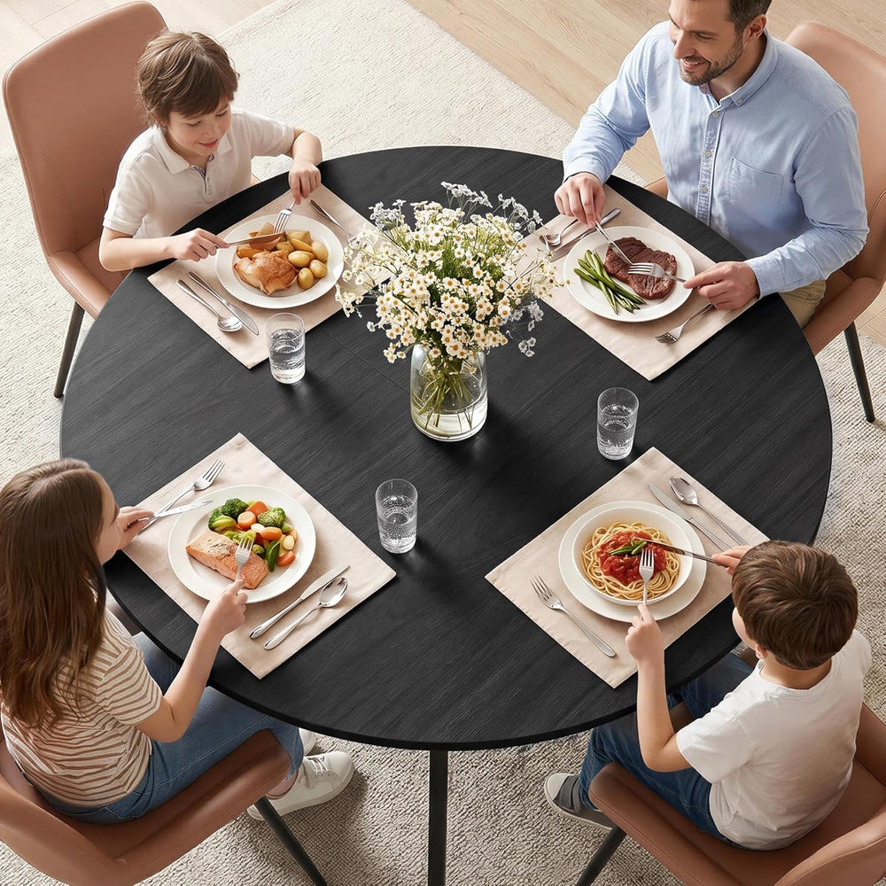 Miereirl 42.13" 5-Piece Round Dining Table Set for 4, Kitchen Table Set ...