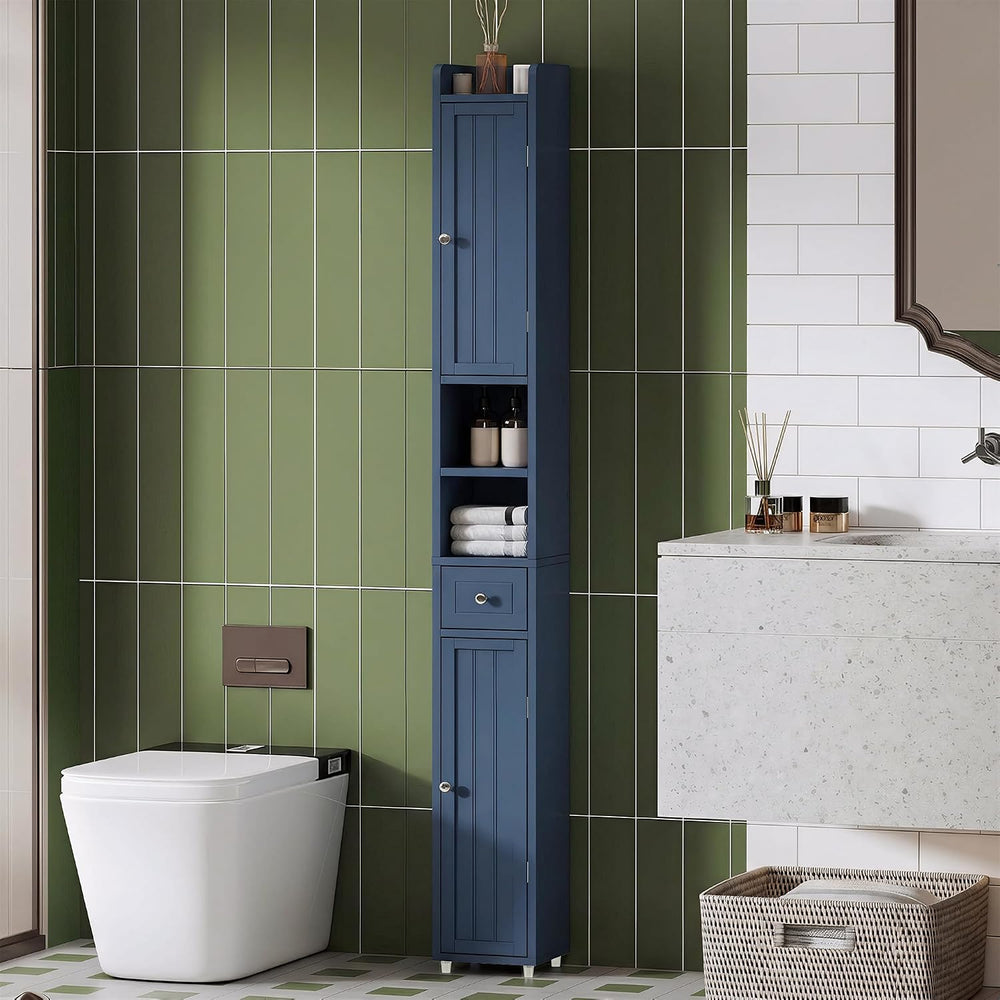 ChooChoo Narrow Bathroom Storage Cabinet with Adjustable Shelves, Tall Storag...