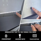 Y-Series Fingerprint Smart Safe Box Security Box with Key,1.2 Cubic,Safety Box for Home