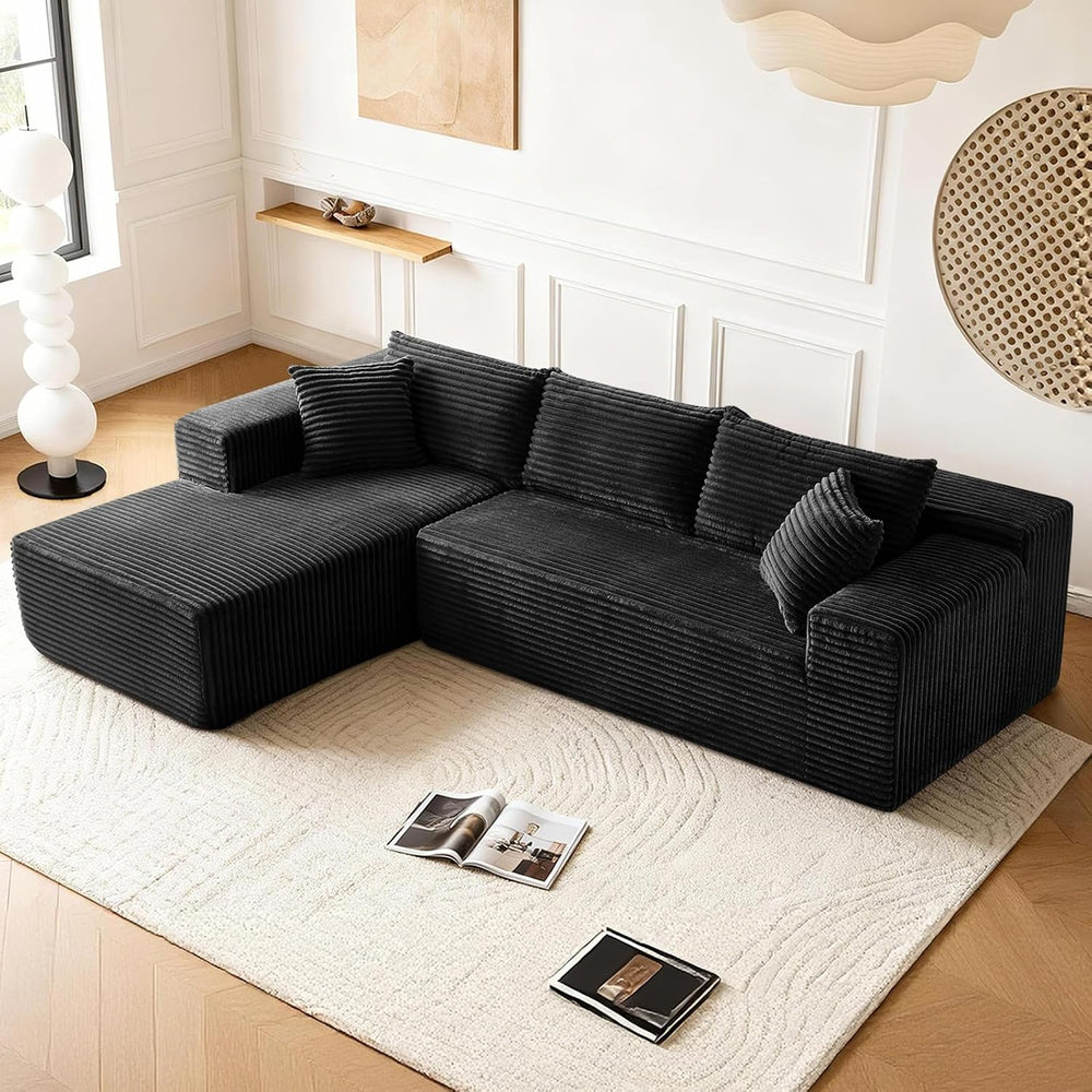104" Cloud Sectional Couch, Modern Modular L Shape Sectional Sofa with D...