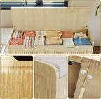 L Shape Storage Bench,63 in L-Shaped Kitchen Breakfast Corner Bench with Cushioned Seat and Hidden Storage Function,Wooden Backless Bench for Entryway,Suitable for Dining Room,Kitchen