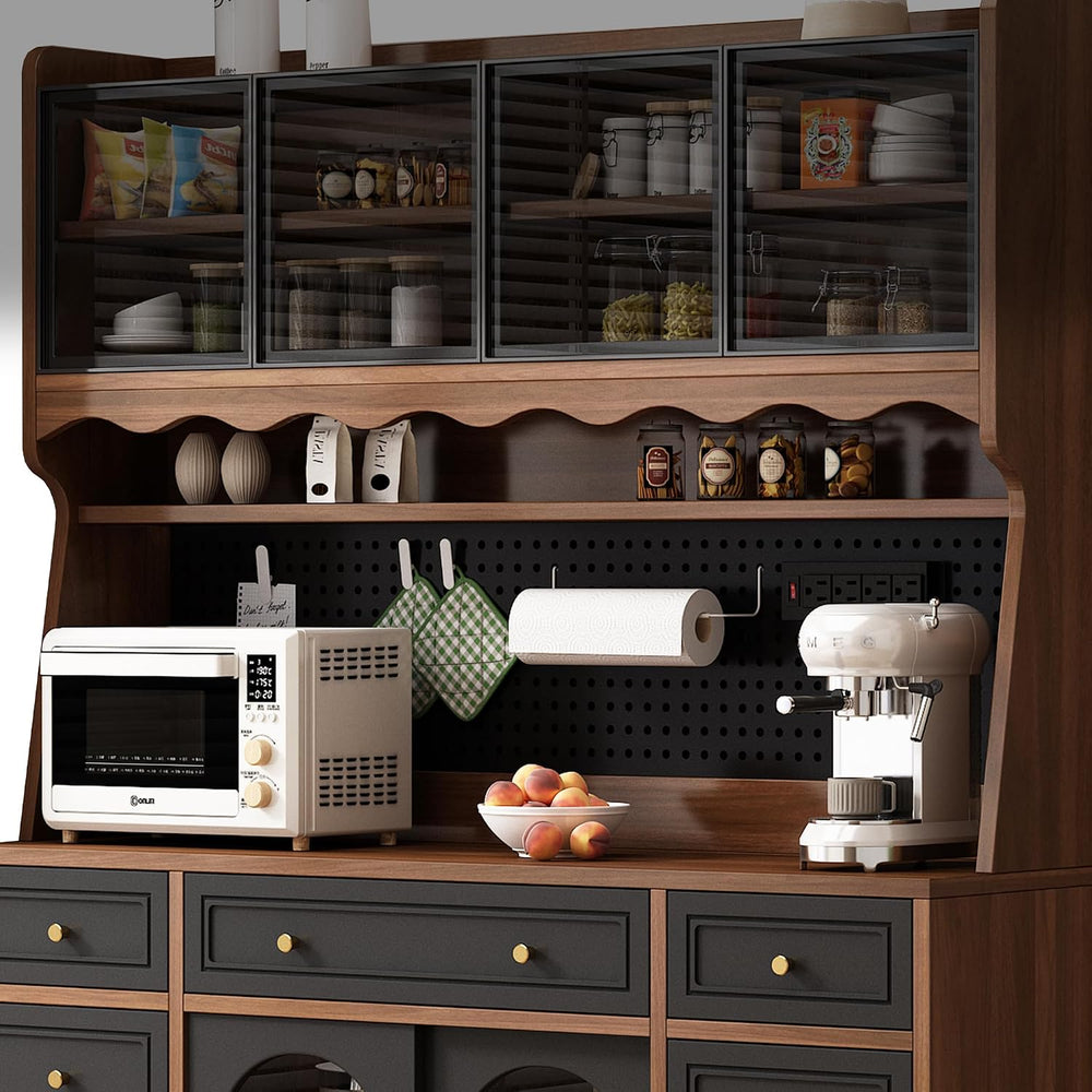 63" Tall Storage Cabinet Coffee Bar Cabinet:with Adjustable Shelves | 63...