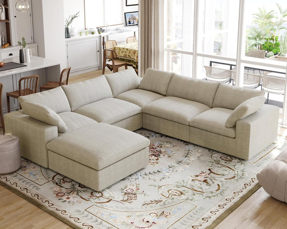 JACH Storage Ottoman Module for Living Room, Cushion Cover Removable, Minimal...