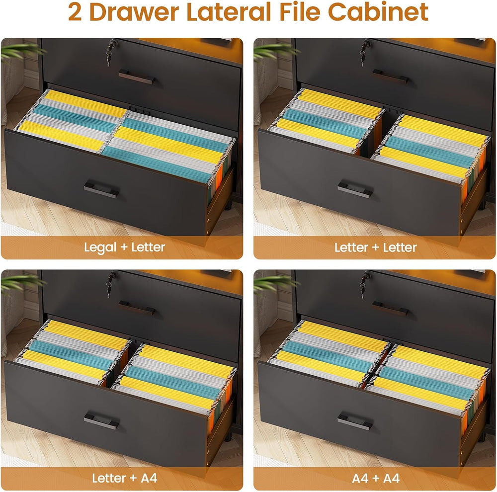 SEDETA 59" Filing Cabinet with Lock Drawers fits Legal Size for Home Off...