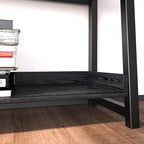 IRONCK Industrial Bookshelf 5-Tier 31.5 in Wide, Bookcase Ladder Shelf, Storage Shelves Rack Shelf Unit, Accent Furniture Metal Frame, Home Office Furniture for Bathroom, Living Room