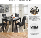 Signature Design by Ashley Maysville 5 Piece Counter Height Dining Set, Includes Table and 4 Bar Stools, Black