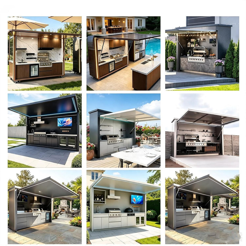 Outdoor Kitchen Bar Modular BBQ Kitchen Portable Food Preparation Station | P...