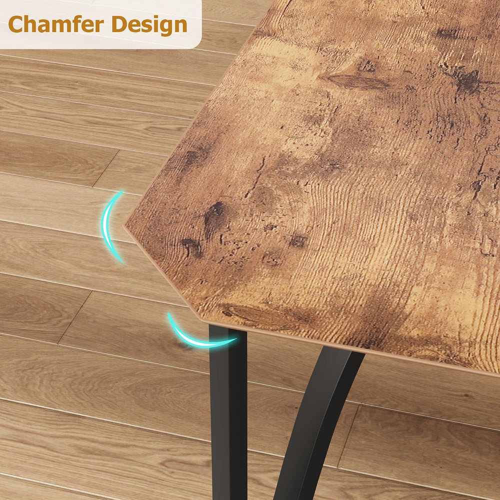 GAOMON 5-Piece Dining Table Set for 4, Modern Kitchen Table with Chamfered De...
