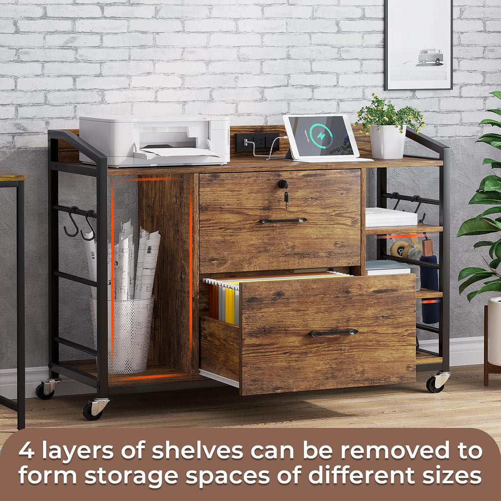 SEDETA 44" File Cabinet with Lock, Filing Cabinet fits Legal/Letter Size...