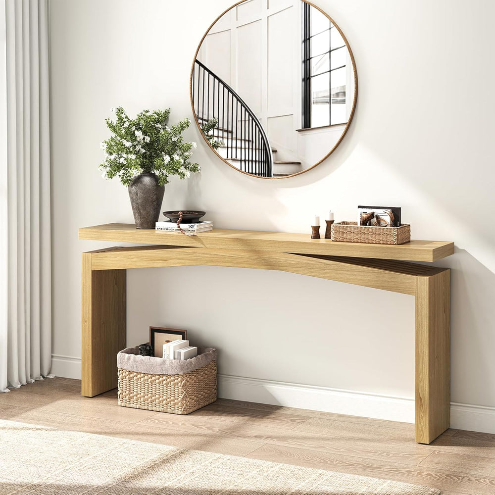 Epecoya Extra Long Console Tables for Living Room, Slim Entryway Table 63 Inc...
