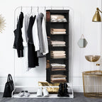 Simple Houseware 6 Shelf Hanging Closet Organizer, Black
