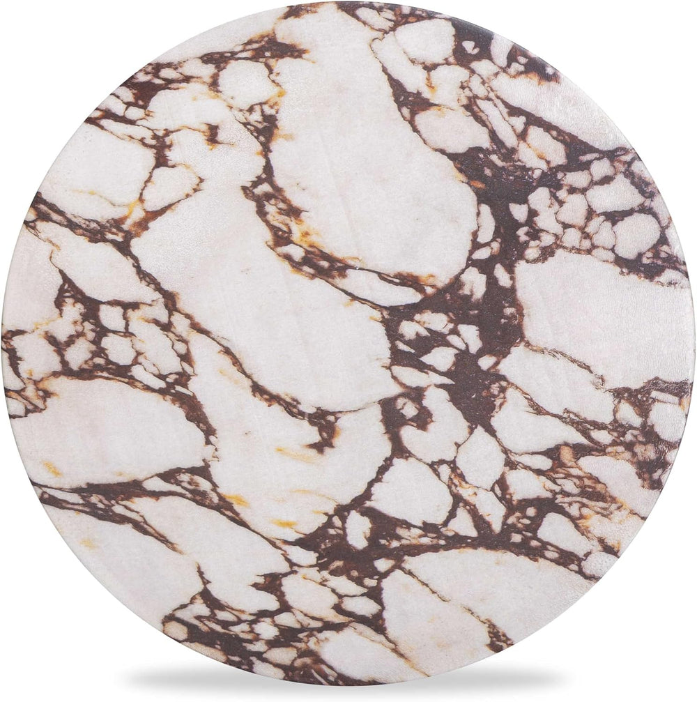 Tov Furniture Pia Red Faux Marble Indoor/Outdoor Concrete Side Table
