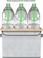 Univivi Storage Bins with Lids [4-Pack] Large Collapsible Stackable Fabric Storage Boxes with Lids, Decorative Closet Organizers and Storage for Clothes, Office, Bedroom (Gray, 17“ x 12” x 12")