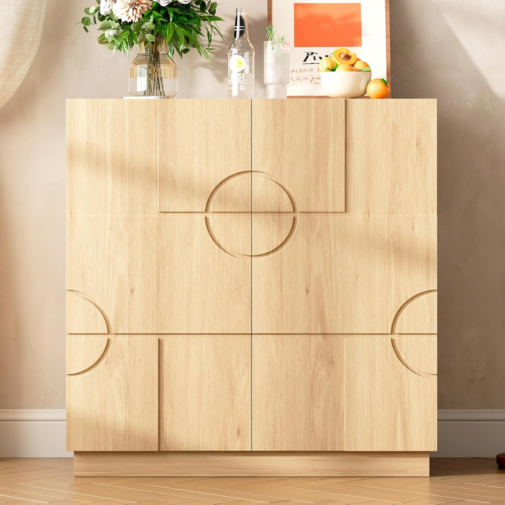 LVSOMT Sideboard Buffet Cabinet with Storage, Modern Accent Cabinet with Door...