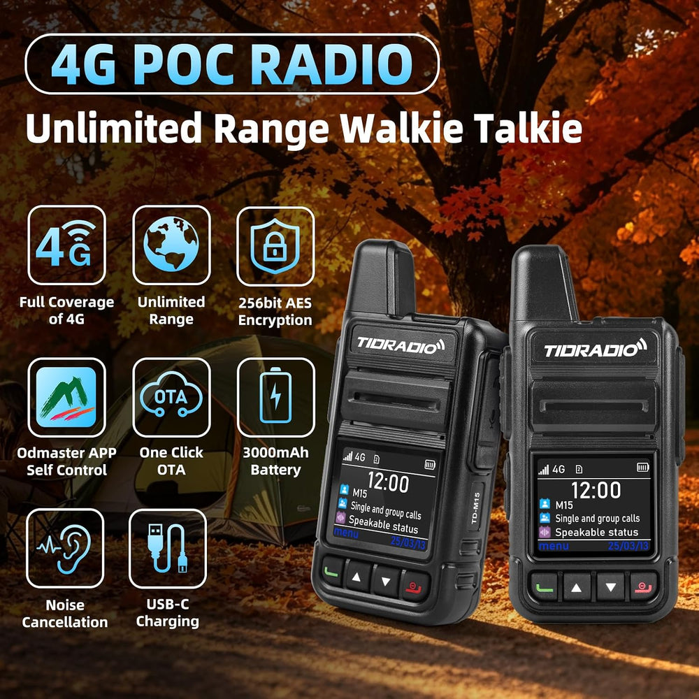 TIDRADIO Rapid Global Walkie Talkies 5000 Mile Long Range Poc radios, 4G LTE ...