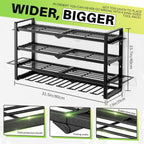 Large Power Tool Organizer Wall Mount, Garage Storage Cordless Tool Organizer with Screwdriver Holder, Heavy Duty Metal Storage Rack with 8 Drill Holder 4 Layer, Gifts for Men Who Have Everything