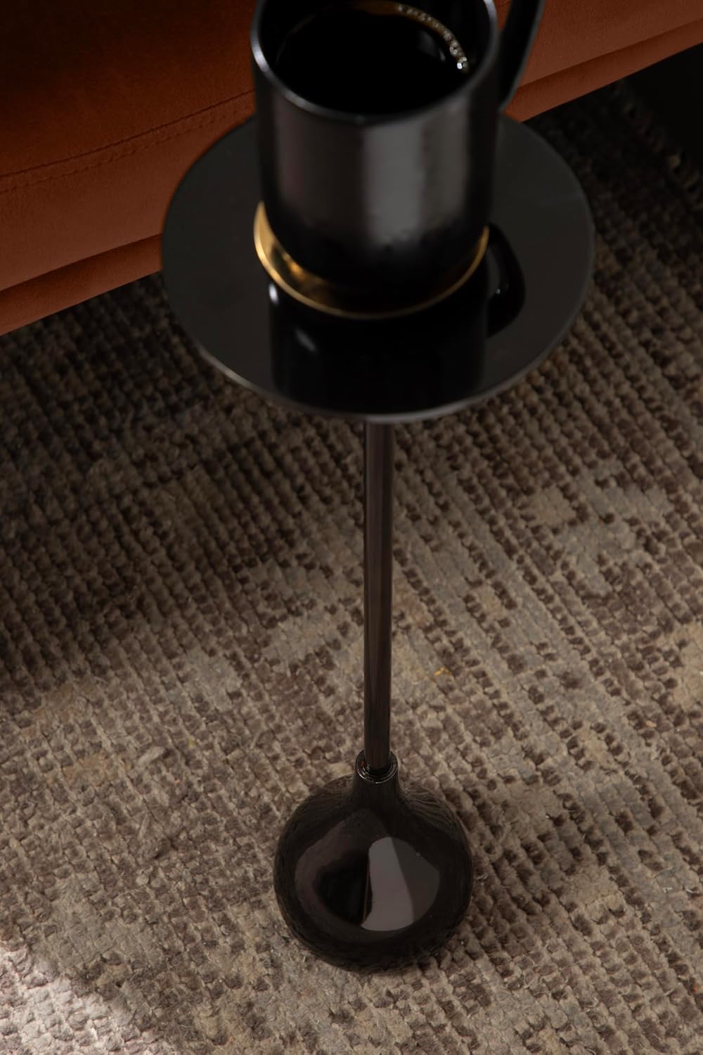 Kate and Laurel Hersi Decorative Modern Pedestal Drink Table, 7 x 7 x 20, Dar...