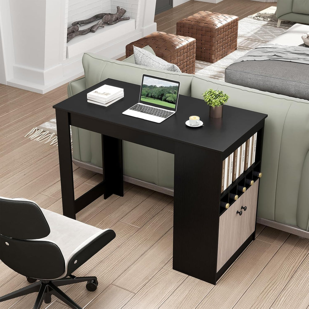 Giantex 48" Dining Table, Counter Height Bar Table with Storage Cabinet,...