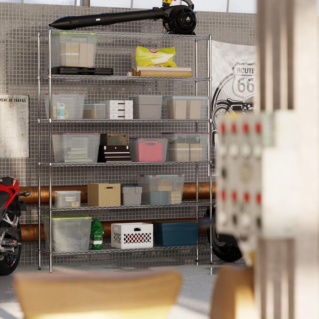 14" Deep x 72" Wide x 96" Height Wire Shelving Kit | 6-Tier | NSF Commercial Storage Rack Unit