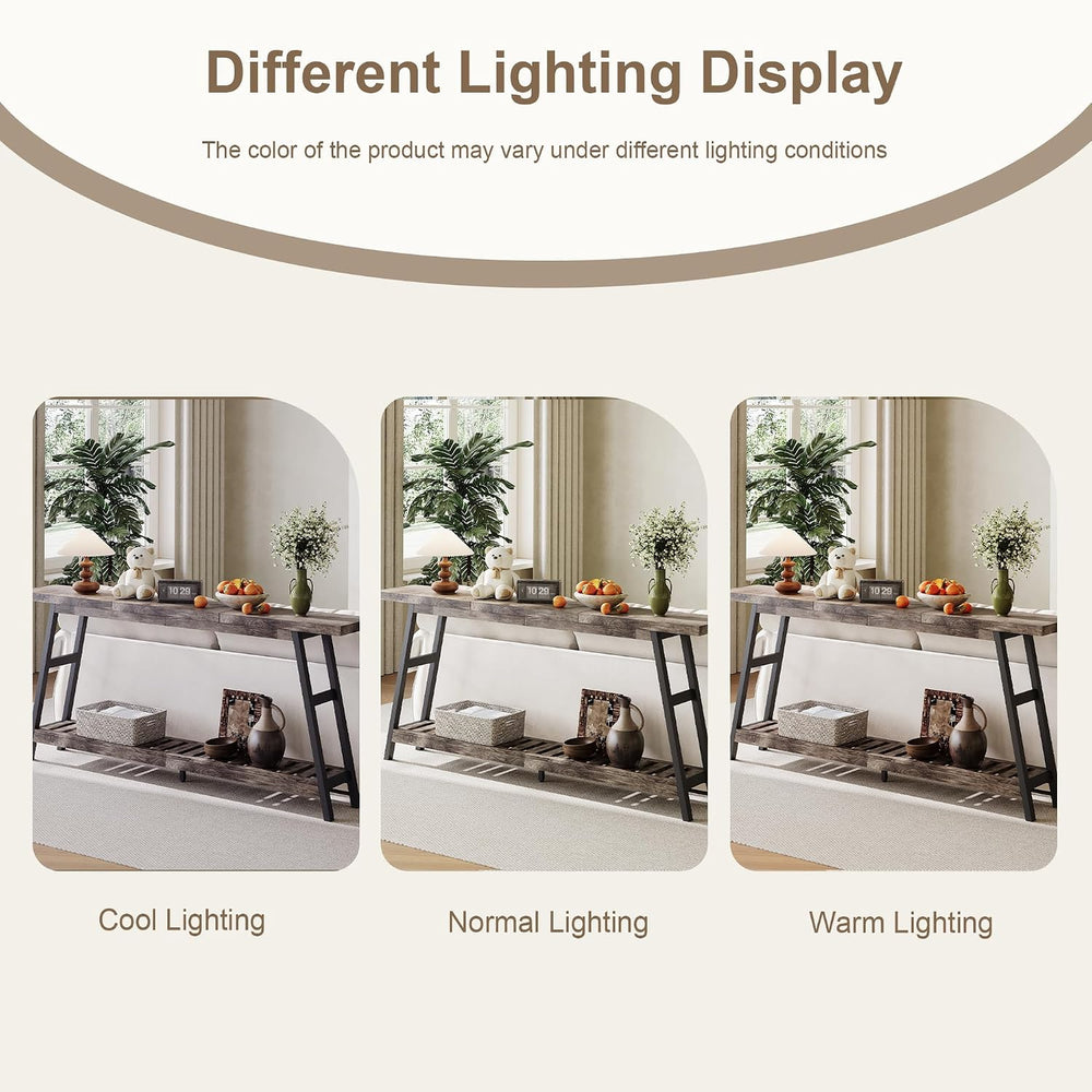 ChooChoo 70.9 Inch Long Console Tables for Entryway, Hallway Table, 2-Tier | ...