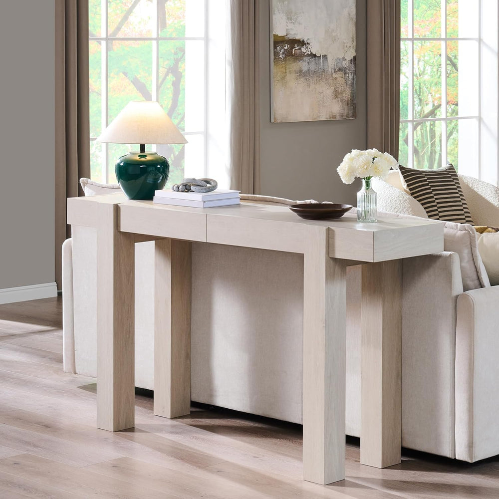 OKD Modern Farmhouse Entryway Table with 2 Drawers, 63" Wooden Console T...