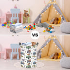 Monster Truck Laundry Hamper Storage Basket | Foldable with Waterproof PE Coating Organizer Bin for Kids Boys and Girls,Office,Bedroom,Clothes