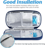 YOUSHARES Insulin Cooler Travel Case - Diabetic Case Insulated Organizer Portable Cooling Bag for Insulin Pen and Medication Diabetic Care Supplies with 2 TSA Approved Ice Pack