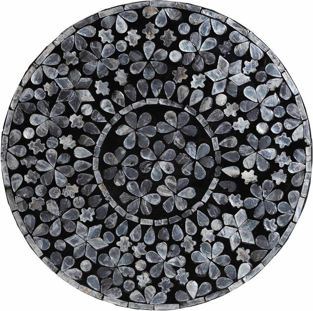 bali & pari Elara Coastal Black and White Mother of Pearl Capiz Shell End...