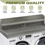 Royxen Laundry Countertop with Storage Universal Fit, Washer and Dryer Countertop with Shelf, Laundry Room Storage, 2-Tier Shelf (Eucalyptus)