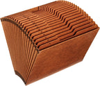 Globe-Weis Pendaflex Heavy Duty Expanding File, File Organizer for School, Home and Office, Durable 21-Pocket File, Open Top, 21 Pockets, A-Z, 1/3 Cut Tabs, Letter Size, Brown (R217AHD)