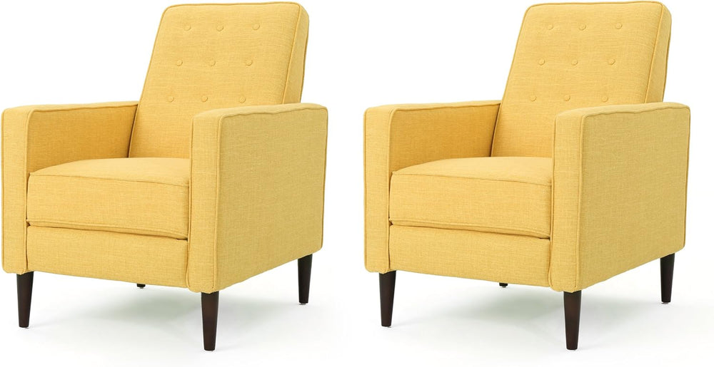 Christopher Knight Home Mervynn Mid-Century Modern Fabric Recliners, 2-Pcs Se...