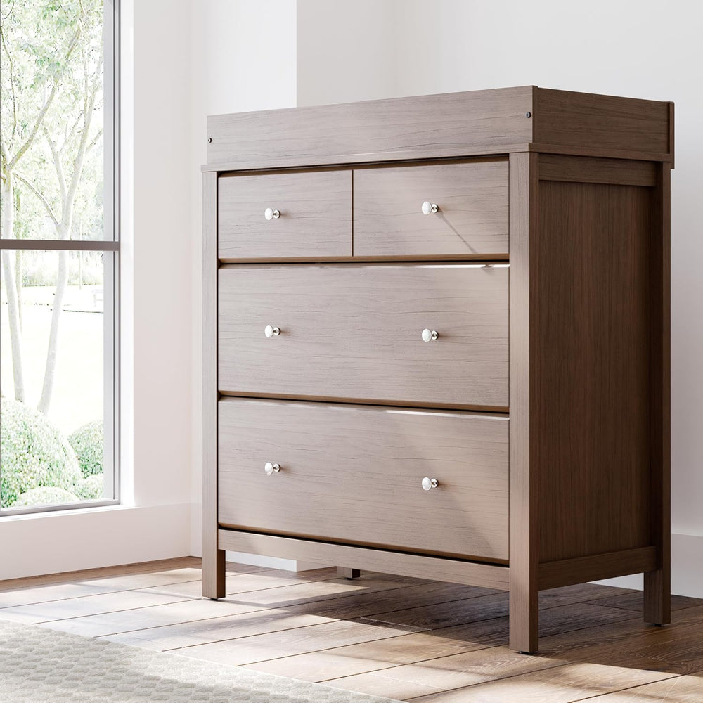 Storkcraft Horizon 3 Drawer Chest with Removable Changing Topper, Hazelnut