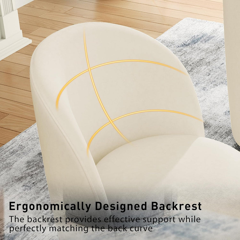 Swivel Barrel Dining Chairs, Upholstered Modern Accent Chair for Living Room,...