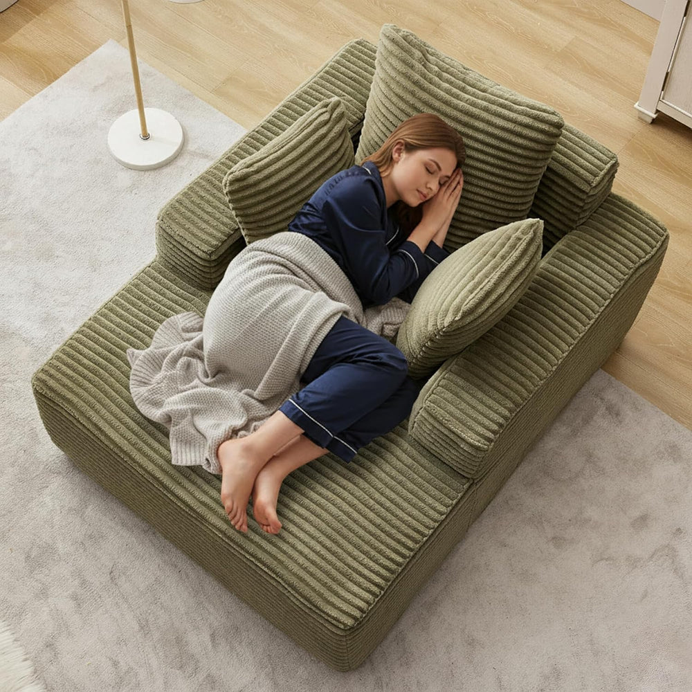 Couch Chaise Lounge Chair, 54" Oversized Cloud Sofa with Deep Seat, Plus...