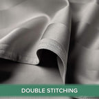 Full Sheets by Pure Bamboo, Genuine 100% Organic Viscose Derived from Bamboo Bed Sheet Set, Luxuriously Soft & Cooling, Double Stitching, Lifetime Quality Promise (Full, Jacquard Silver)