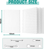 EVERHANGER Metal Pegboard Panels, Heavy Duty Pegboard Wall Organizer, Garage Wall Panels, Tool Storage Organization, 12"X16", 4pcs, White