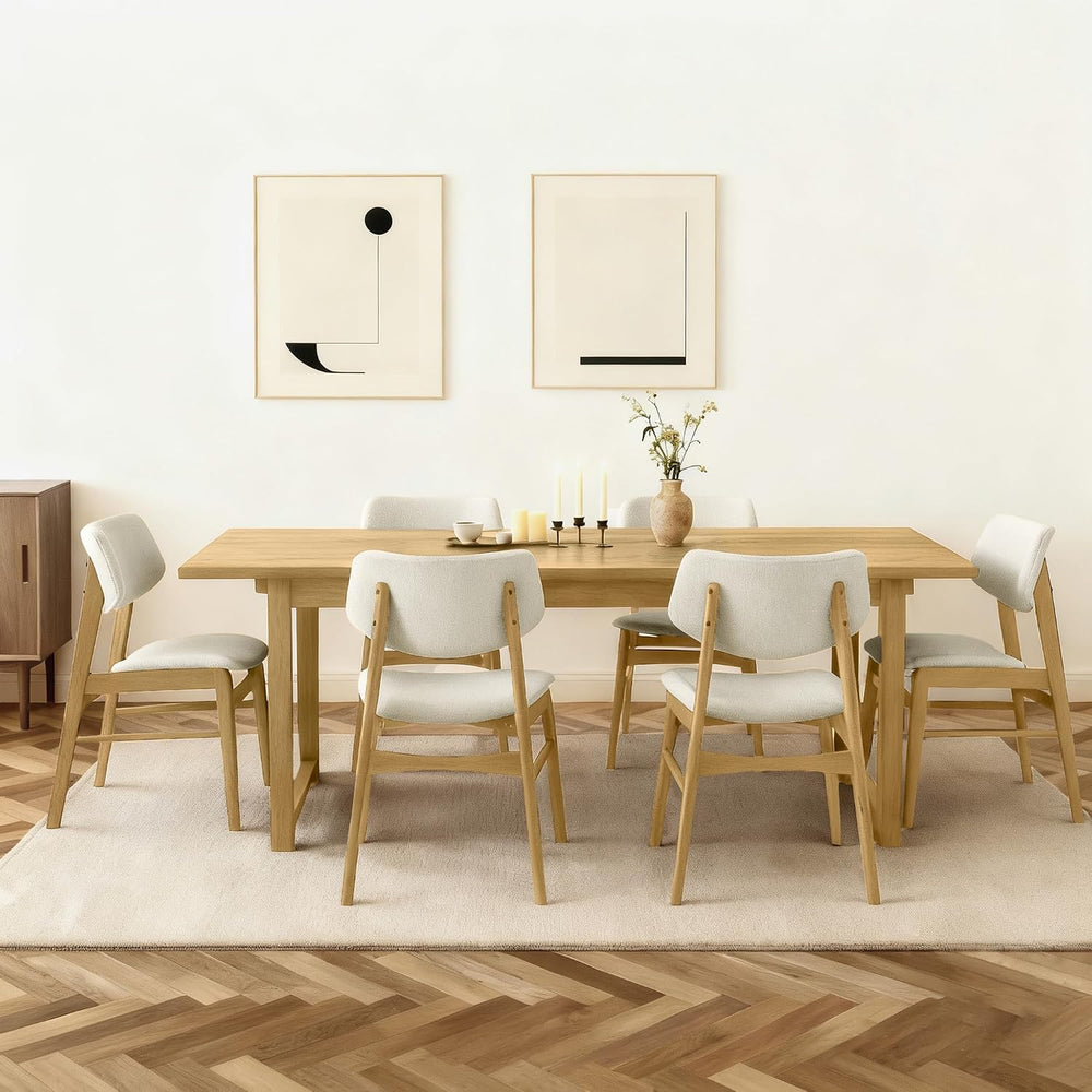 KISLOT Wood Dining Chairs Set of 4, Upholstered Kitchen Chairs, Original