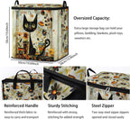 king comforter storage bag,clothes,blanket,bedding,pillow quilt organizer for closet,fabric moving bags with portable handles and zipper 95L(2pack)