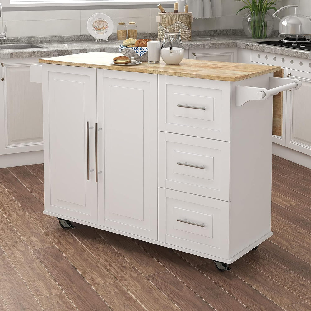 Kitchen Island with Extensible Table