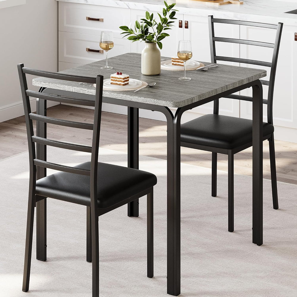 IDEALHOUSE 3-Piece Kitchen Dining Room Table Chair Set for Small Space, Indoo...