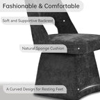 VKNOW Upholstered Swivel Dining Chairs Set of 4, Modern Dining Room Chairs with Open Back, Chenille Fabric Kitchen Chairs for Dining Room, Living Room, Bedroom, Vanity, Black